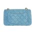 Denim Pearl Crush Mini Rectangular Flap, back view